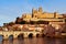 Orb River and Old Town of Beziers, France