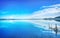 Orbetello lagoon panorama and fish nets, Argentario, Italy