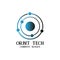 Orbit circle design logo vector.