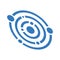 Orbit, planets, solar system icon. Blue color design