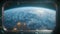 Orbital perspective: porthole animation displays earth\'s majesty.