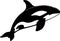 orca Black Silhouette Generative Ai