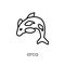 Orca icon. Trendy modern flat linear vector Orca icon on white b