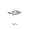 Orca linear icon. Modern outline Orca logo concept on white back