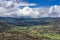 Orchards Vineyards and famland from Giants Head Mountain near Summerland British Columbia Canada