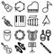 Orchestra Icons, music ison vector set. musical instruments symbol illustration colleclin.
