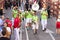 Orchestra. Music band. Orchestra of musicians at the start of the running of the bulls during the festivities in the town