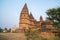 Orchha cityscape, hindu Chaturbhuj temple. Also spelled Orcha, famous travel destination in Madhya Pradesh, India.