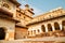 Orchha Fort Raja Mahal, ancient ruins in India