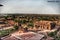 Orchha fort remains from top of orchha fort near jhansi in India