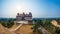 Orchha Palace, Madhya Pradesh. Also spelled Orcha, famous travel destination in India. Wide angle.