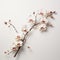 Orchid Branch Wall Sculpture: A Fusion Of Realism And Stylized Modernism