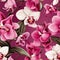 Orchid Cascade Floral Pattern