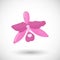 Orchid flat icon