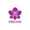 Orchid Flower Logo Template. Phallocentrism Vector Design. Flower Illustration