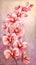 Orchid flowers. Oil painting