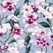 Orchid Mirage Floral Pattern