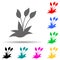 orchid multi color style icon. Simple glyph, flat vector of plants icons for ui and ux, website or mobile application