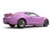 Orchid purple modern fast muscle car - side back view