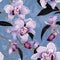 Orchid Serenity Seamless Floral Art