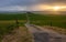 Orcia valley in the misty morning, Tuscany, Italy