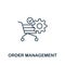 Order Management icon. Monochrome simple Customer Relationship icon for templates, web design and infographics