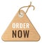 Order now craft tag mockup. Promo label