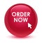 Order now glassy pink round button