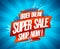 Order online super sale, shop now, vector poster design with shopping paper bag