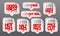 Order online vector stickers set - hot and half price, best price, buy now