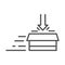 Ordering fast cardboard box cargo shipping related delivery line style icon