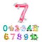 Ordinal numbers for teaching children counting with the ability to calculate amount animals abc alphabet kindergarten