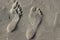 Ordinary foot and foot with flat feet