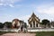 Ordination hall or antique old ubosot for thai travelers people travel visit respect praying blessing buddha wish myth at Wat Yai