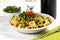 Orecchiette, with rucola salad and tomatoes