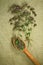 Oregano. Dried. Herbal medicine, phytotherapy medicinal herbs.