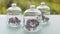 Oregano flowers in glass jars