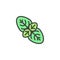 Oregano herb filled outline icon