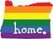 Oregon gay pride vector state sign