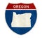 Oregon State Interstate road sign