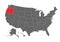 Oregon vector map. High detailed illustration. United state of America country