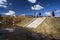 Orel, Russia, April 07, 2018: Flood in town. People walking along flooded embankment