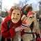Orel, Russia - February 26, 2017: Maslenitsa fest. Woman at slav