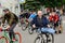 Orel, Russia - May 28, 2017: Bikeday. Bicyclists riding in crowd