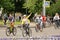 Orel, Russia - May 31, 2015: Bikeday, people cycling on the street