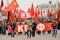 Orel, Russia, November 7, 2017: October Revolution anniversary m