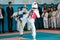 Orenburg, Russia - 23. 04. 2016: Taekwondo competitions among boys