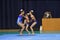 Orenburg, Russia, 26-27 May 2017 year years: girl compete in sports acrobatics