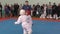 Orenburg, Russia - April 7, 2019 year: Boys compete in karate