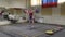 Orenburg, Russia, December 17, 2017 years: the boys compete in weightlifting failed attempt